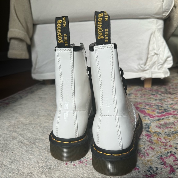 Dr Martens White Patent Leather Boots New Condition Size 37 Never Worn - Picture 3 of 8